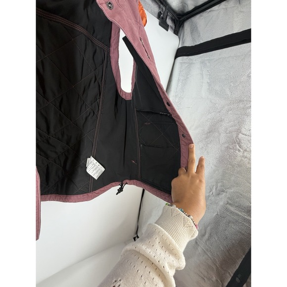 Carhartt Quilted Canvas Vest Women XS Mauve Pink Workwear Utility - Picture 7 of 14